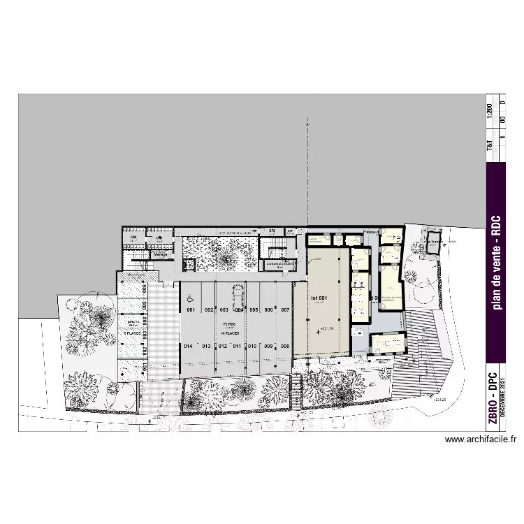 RDC ze bureau. Plan de 