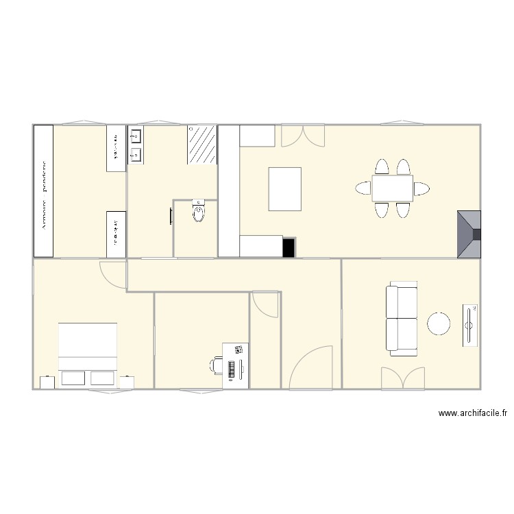 Maison Damien. Plan de 0 pièce et 0 m2