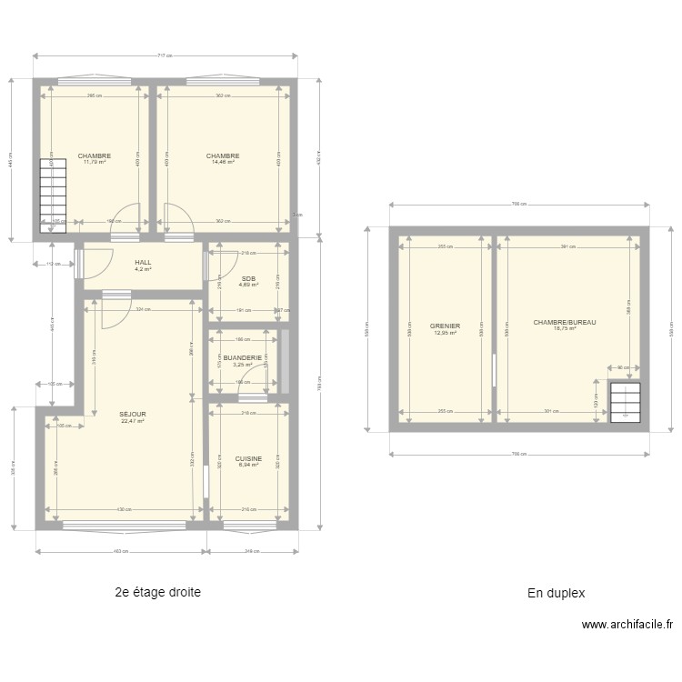 Motte Chalancon. Plan de 11 pièces et 101 m2