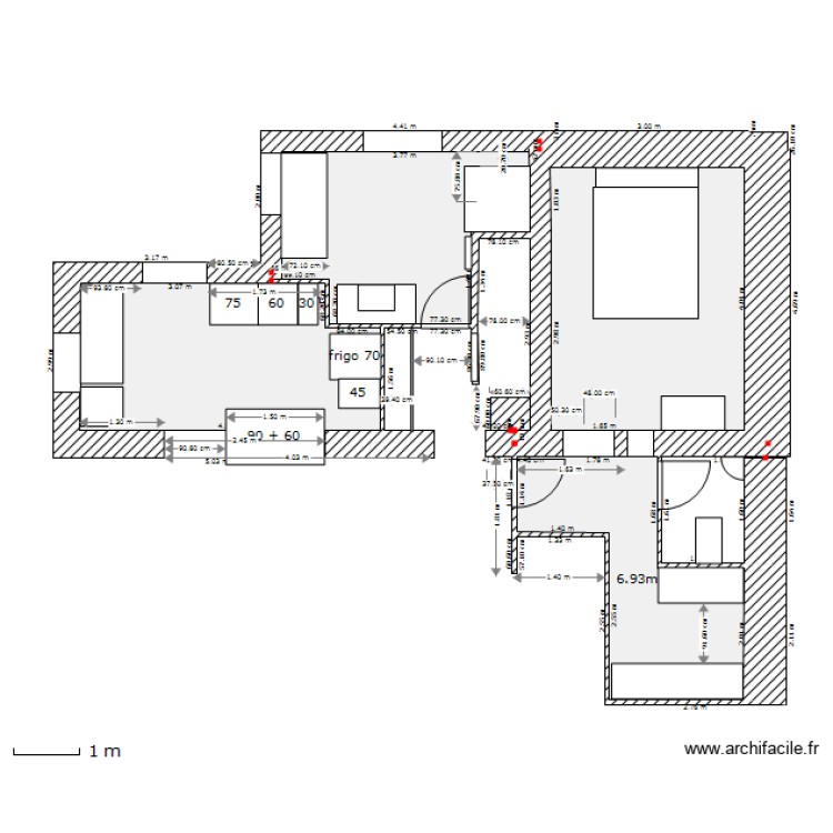 SDB WC dressing : TEST. Plan de 0 pièce et 0 m2