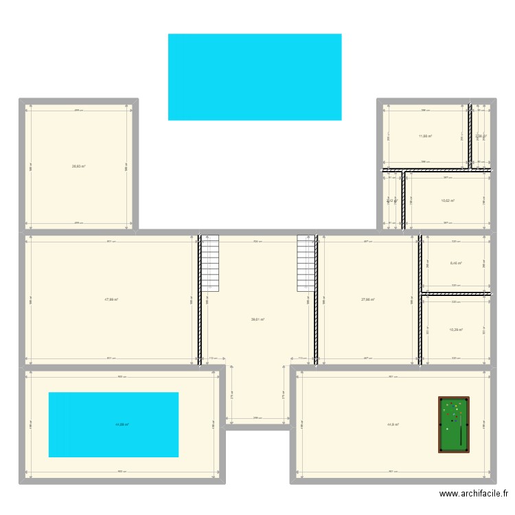 MANOIR GARAUC RDC. Plan de 12 pièces et 281 m2