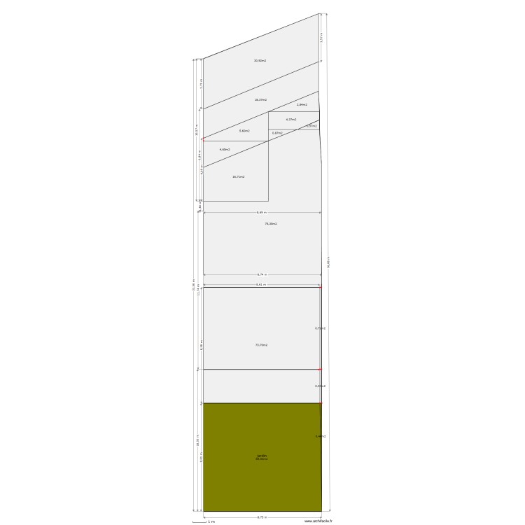 implantation garage en sous-sol. Plan de 0 pièce et 0 m2