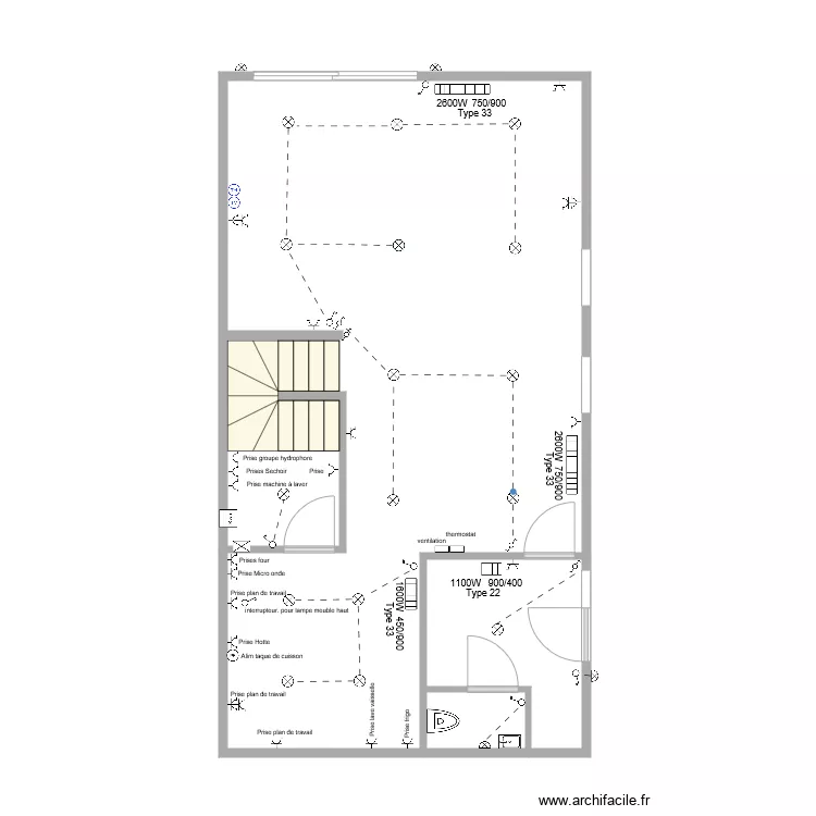 maison Andy. Plan de 
