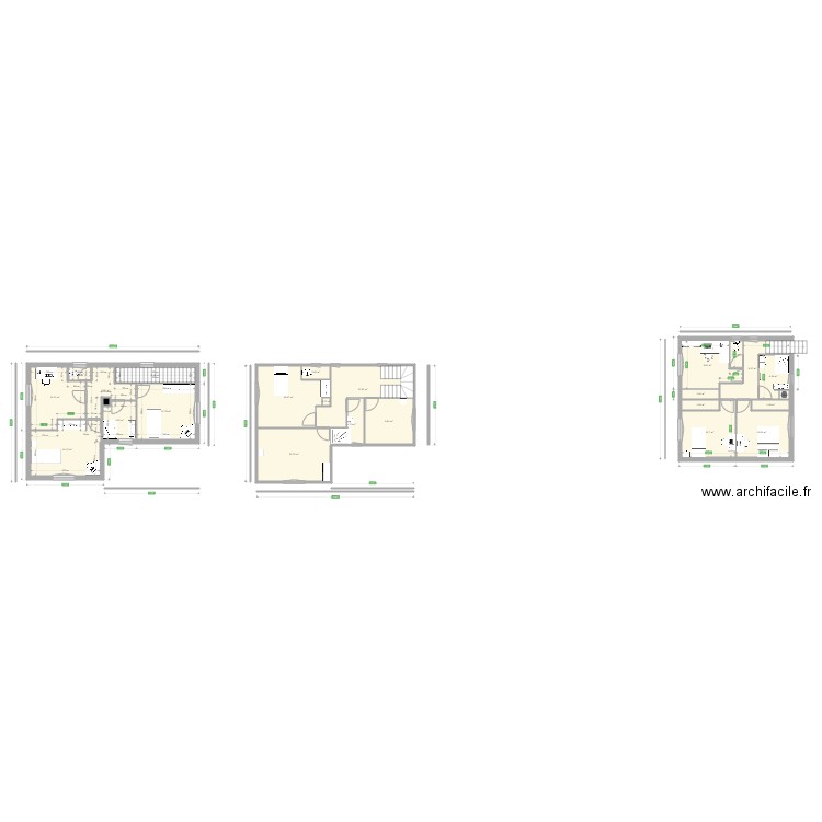 Etage 1. Plan de 25 pièces et 162 m2