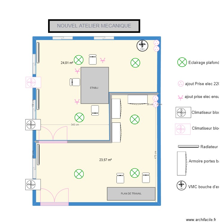 PLAN NOUVEL ATELIER MECA. Plan de 0 pièce et 0 m2