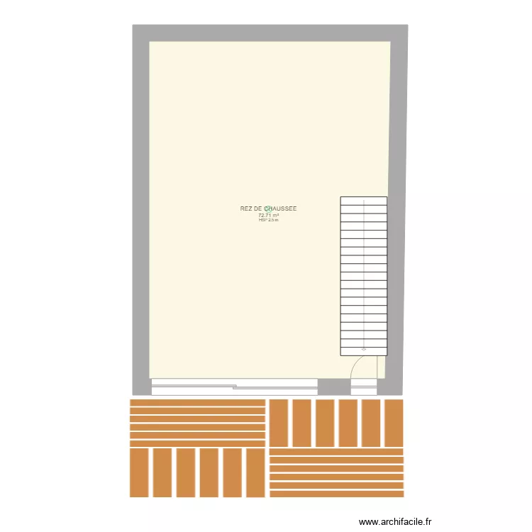 ESCALIER  A DROITE IMMEUBLE PRADO. Plan de 