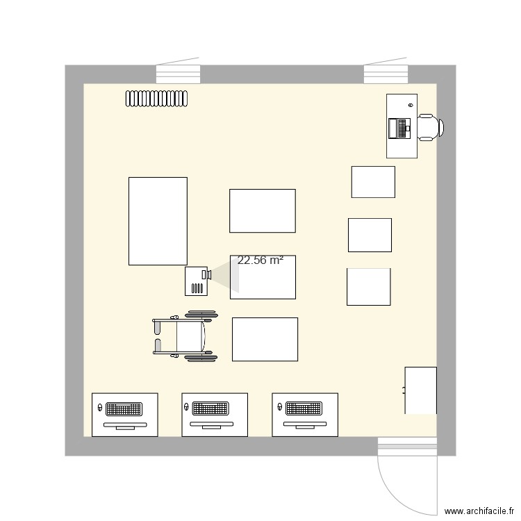 classe. Plan de 0 pièce et 0 m2