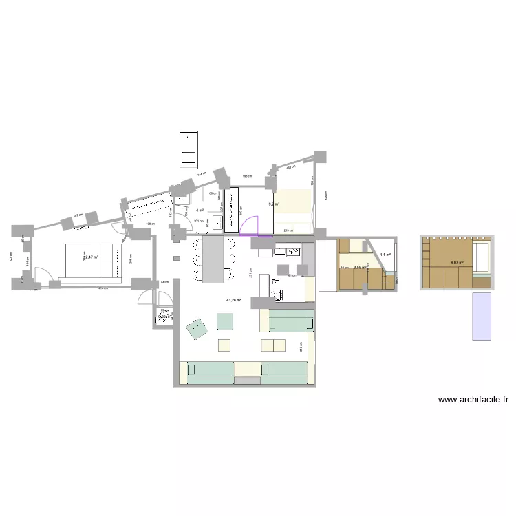 SAINT FIACRE c&ocirc;t&eacute;. Plan de 