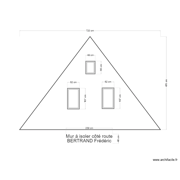 BERTRAND Fr&eacute;d&eacute;ric - Mur c&ocirc;t&eacute; route. Plan de 