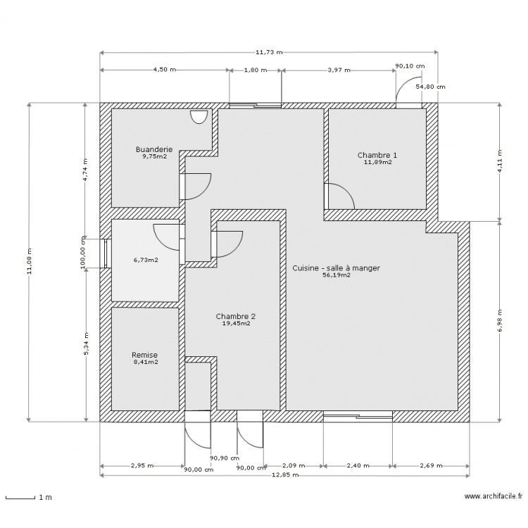  Etat Futur - Echelle 1/100e. Plan de 0 pièce et 0 m2