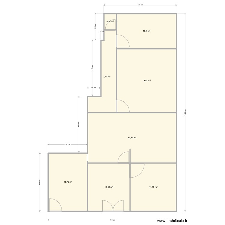 Version 2 Plan modificatif ELSAN ex PGS 1. Plan de 8 pièces et 96 m2