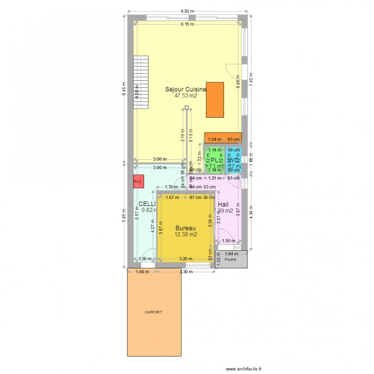 DEGAND  rdc. Plan de 0 pièce et 0 m2