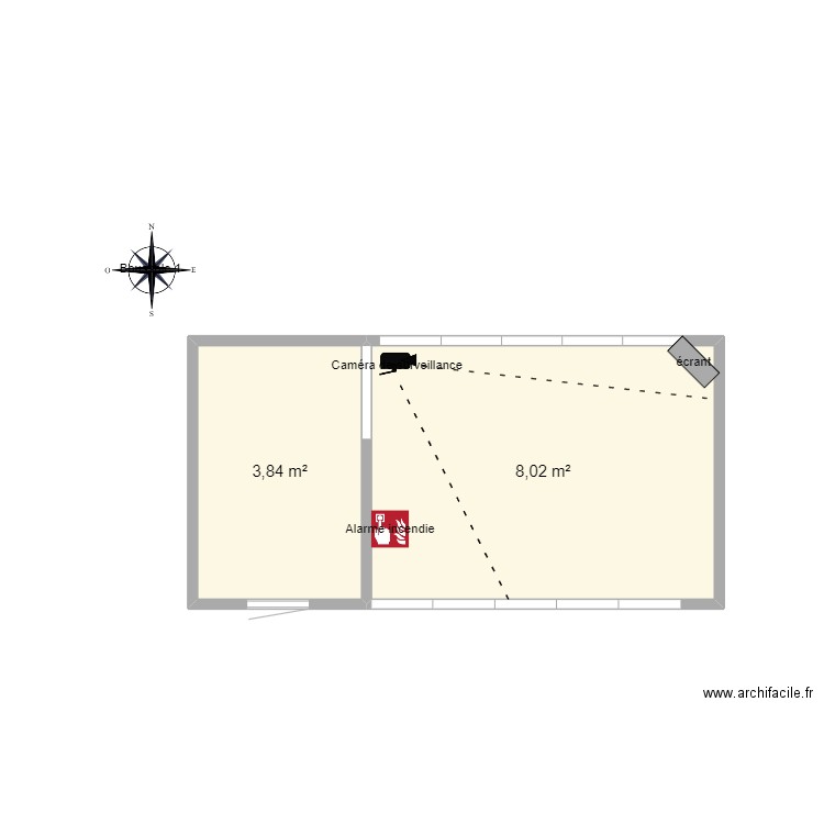 pedro. Plan de 2 pièces et 12 m2