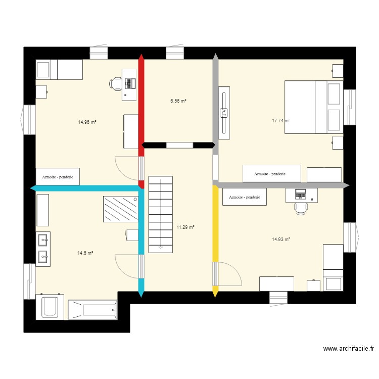 Etage. Plan de 0 pièce et 0 m2