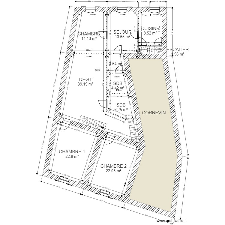 DESGEORGES 1er ETAGE V2. Plan de 0 pièce et 0 m2