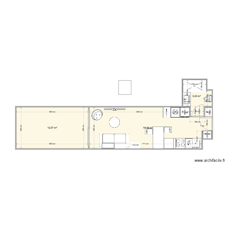 Studio Britania V1. Plan de 0 pièce et 0 m2