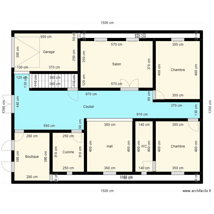 Plan de terrain 18mx12m Client 22 24 07 67 v2. Plan de 12 pièces et 153 m2