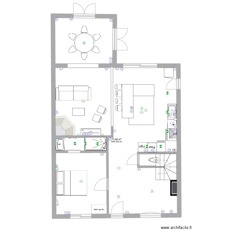 mimi 2. Plan de 1 pièce et 72 m2