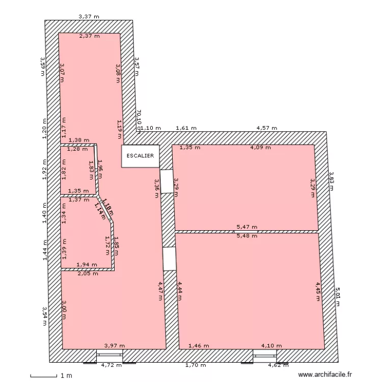 Auberge-mus&eacute;e &eacute;tage. Plan de 