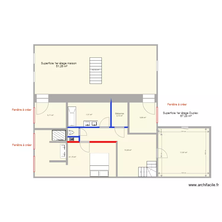 Maison Seb Pisvin Etage 1. Plan de Maison Seb Pisvin Etage 1. Plan de