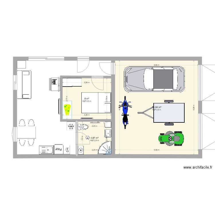 gite garage 0 version 2. Plan de 0 pièce et 0 m2