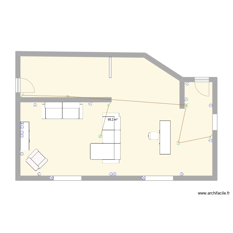 eval architectural piéce a vivre - Plan dessiné par kirikouetpetit