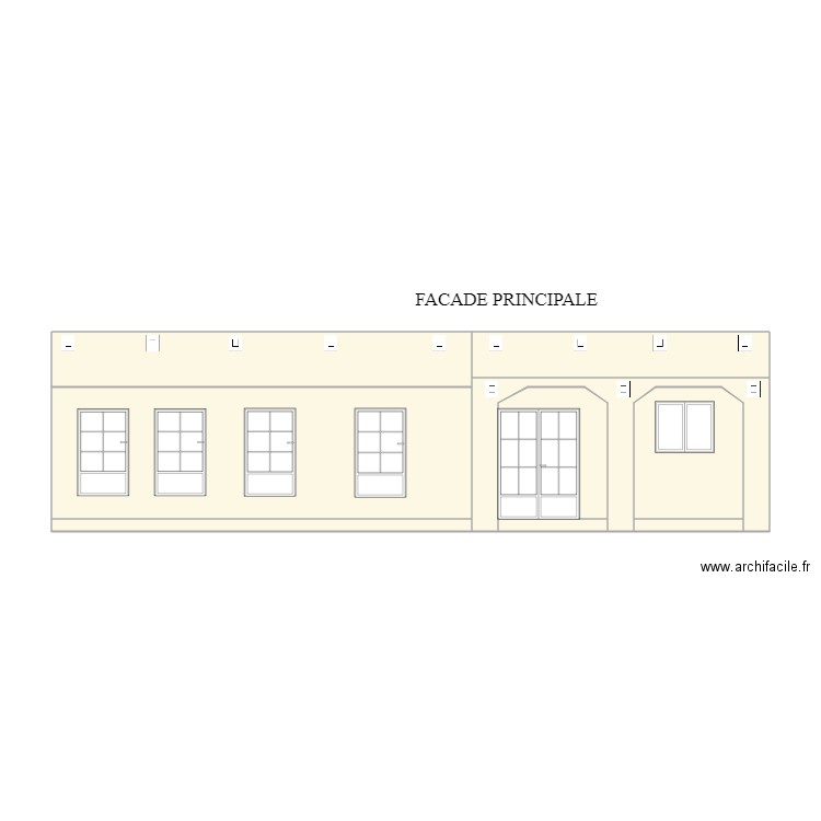FACADE VILLA . Plan de 0 pièce et 0 m2