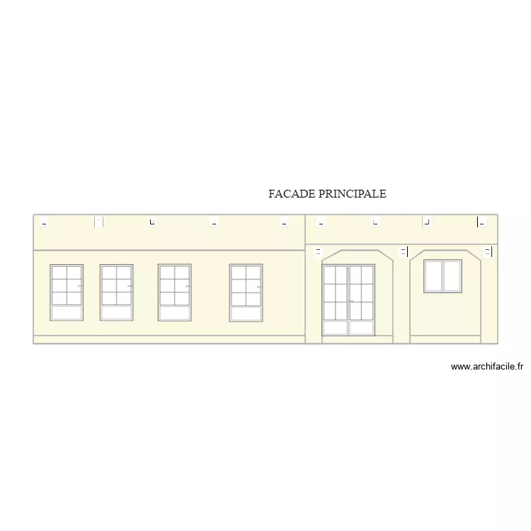 FACADE VILLA . Plan de 