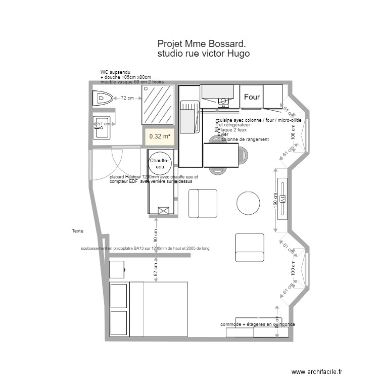 projet Bossard. Plan de 0 pièce et 0 m2