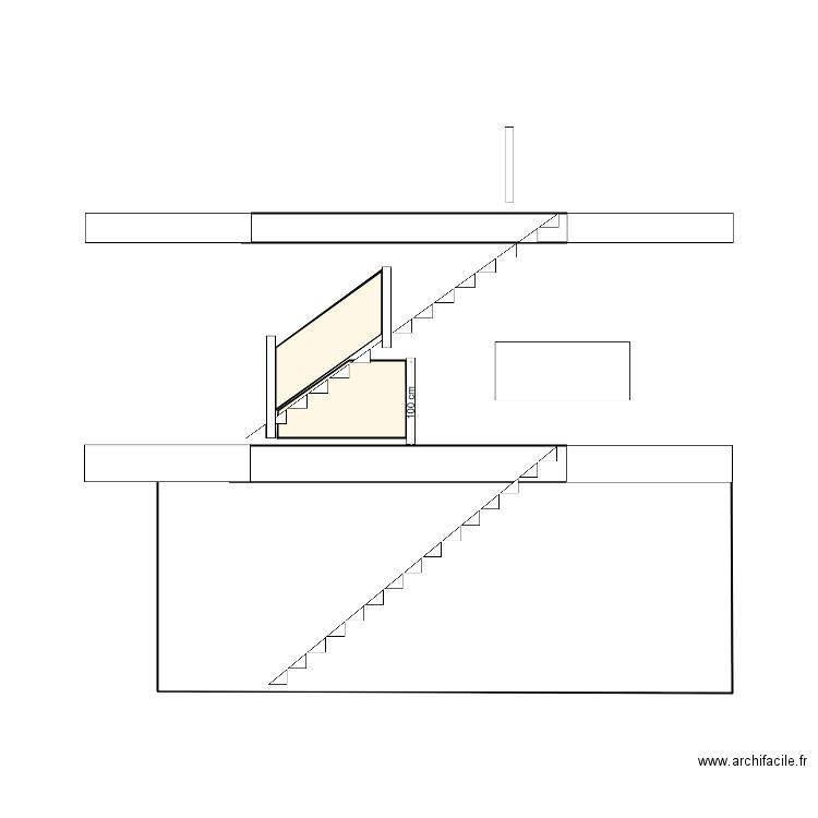 escalier perso . Plan de 0 pièce et 0 m2