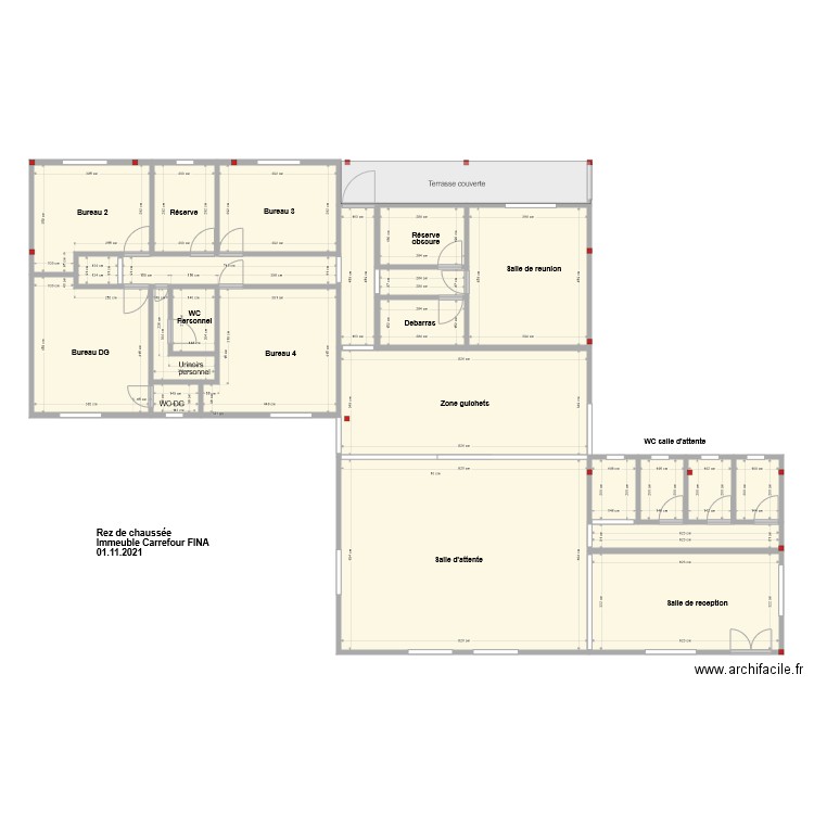 RDC 10112021. Plan de 31 pièces et 483 m2