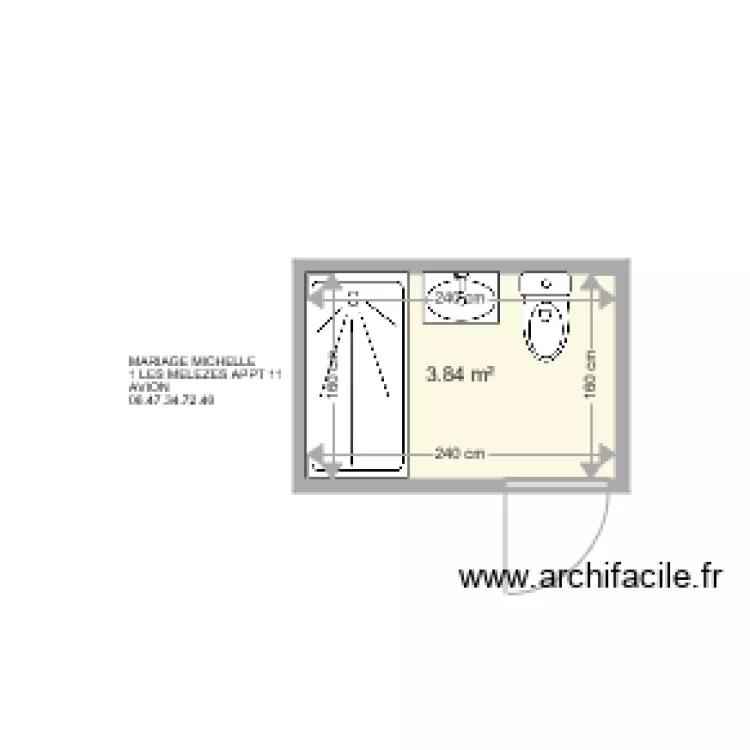 MARIAGE MICHELLE . Plan de 