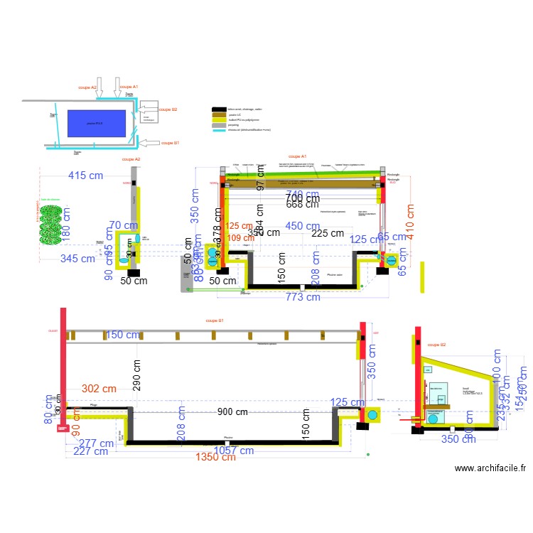 piscine coupe avril 2023 v5. Plan de 0 pièce et 0 m2