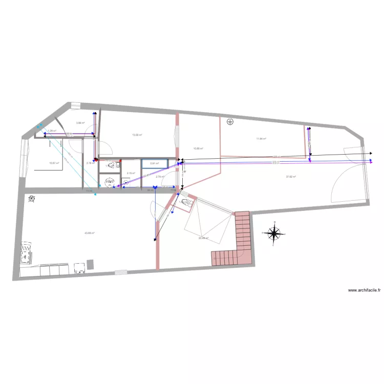 Evac et alim eau RDC 5. Plan de 