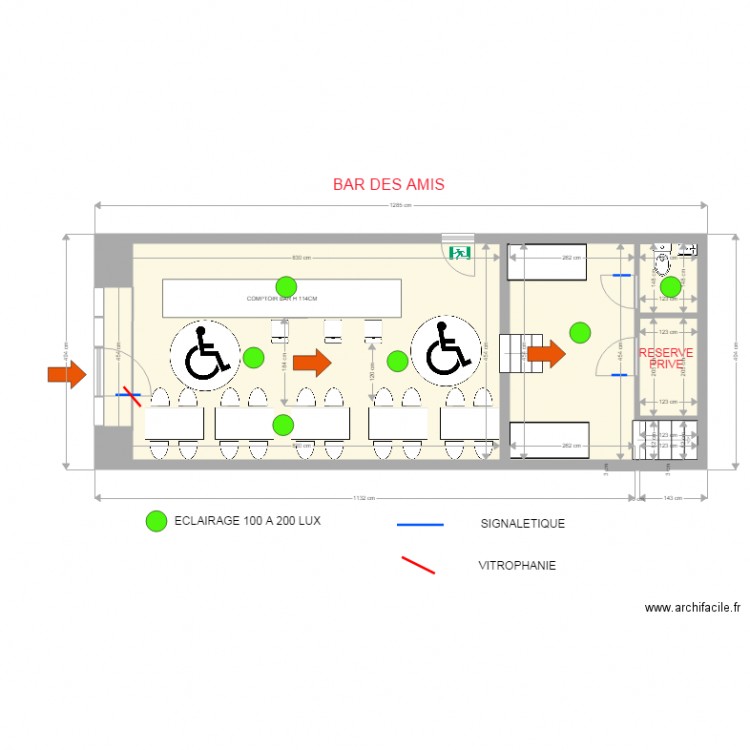 BAR DES AMIS . Plan de 0 pièce et 0 m2