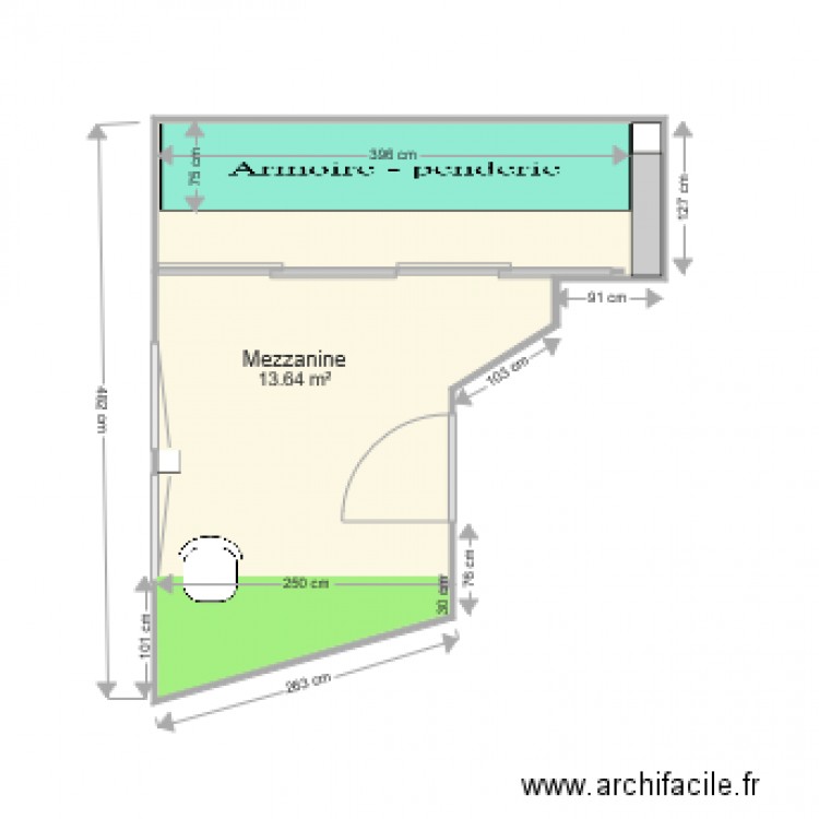 Mezzanine Thones V1. Plan de 0 pièce et 0 m2