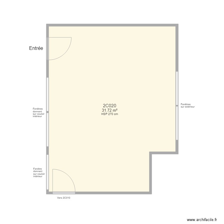 Bureau 2C020 FS. Plan de 0 pièce et 0 m2