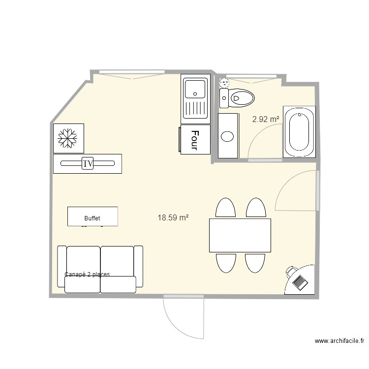 Salle de Bain. Plan de 0 pièce et 0 m2