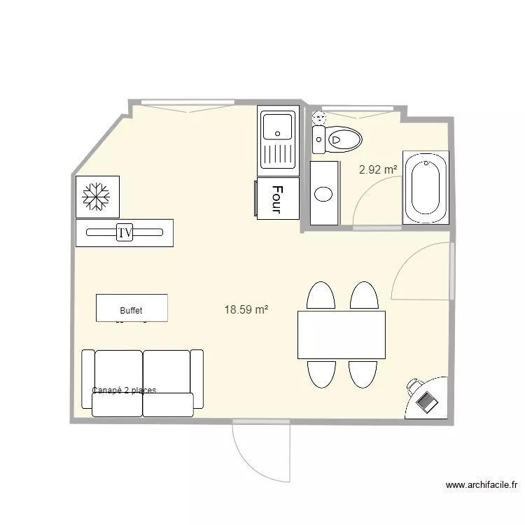 Salle de Bain. Plan de Salle de Bain. Plan de