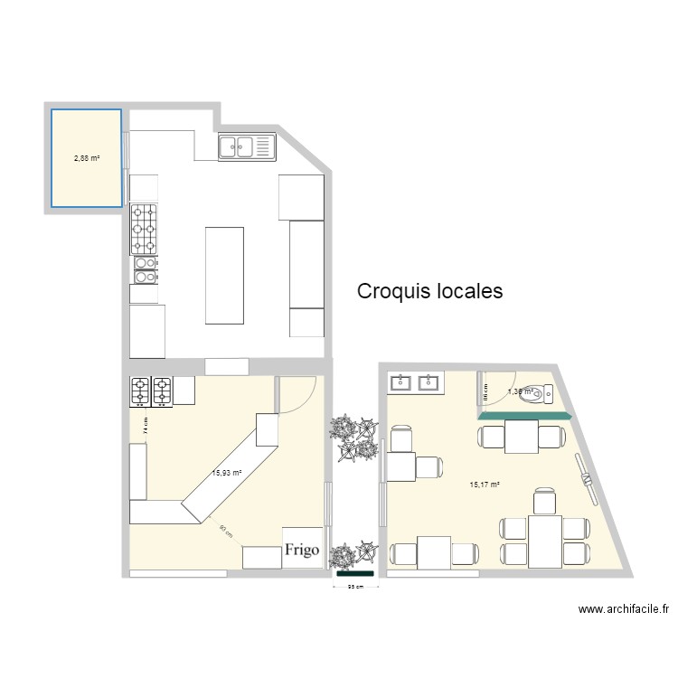 plano de mobiliario Flautas Proyecto 2021. Plan de 0 pièce et 0 m2