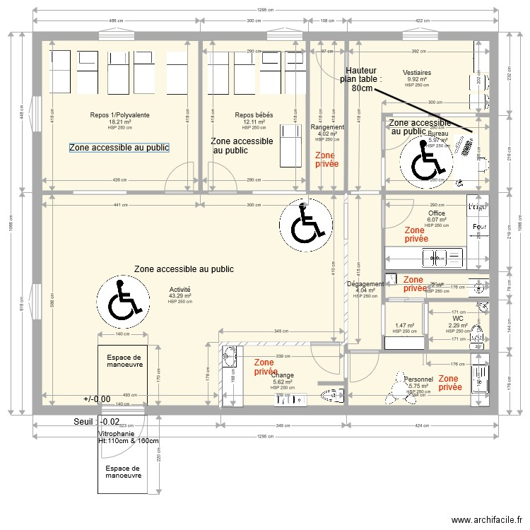 Plan GRABELS nord Montpellier CRECHE Vers4 020718 urba 1 ENTREE. Plan de 0 pièce et 0 m2