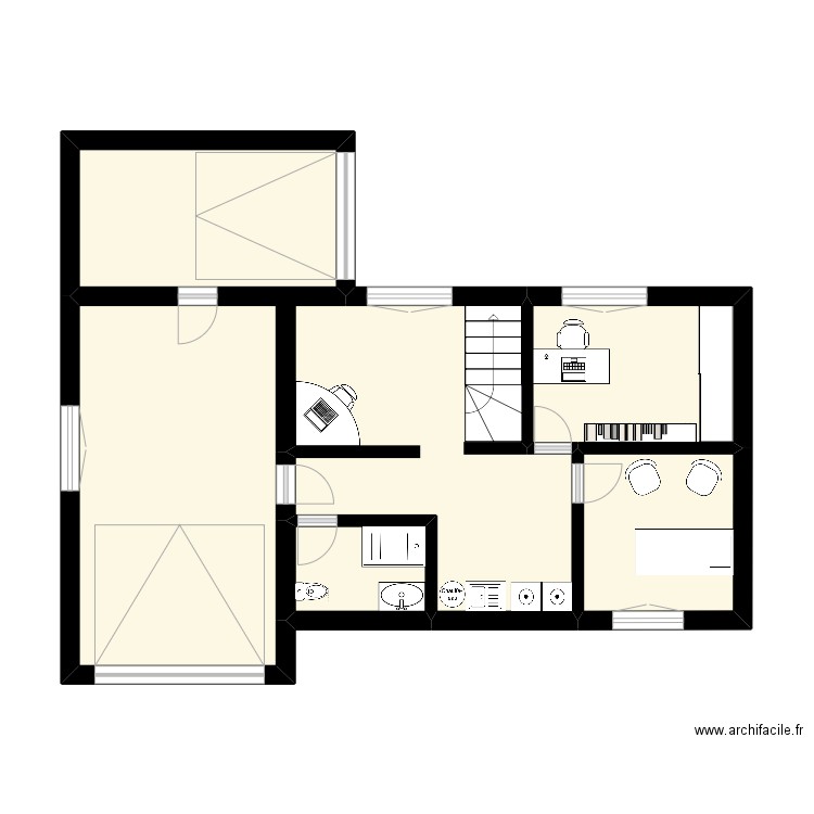 RDC Mathilde S.... Plan de 5 pièces et 47 m2