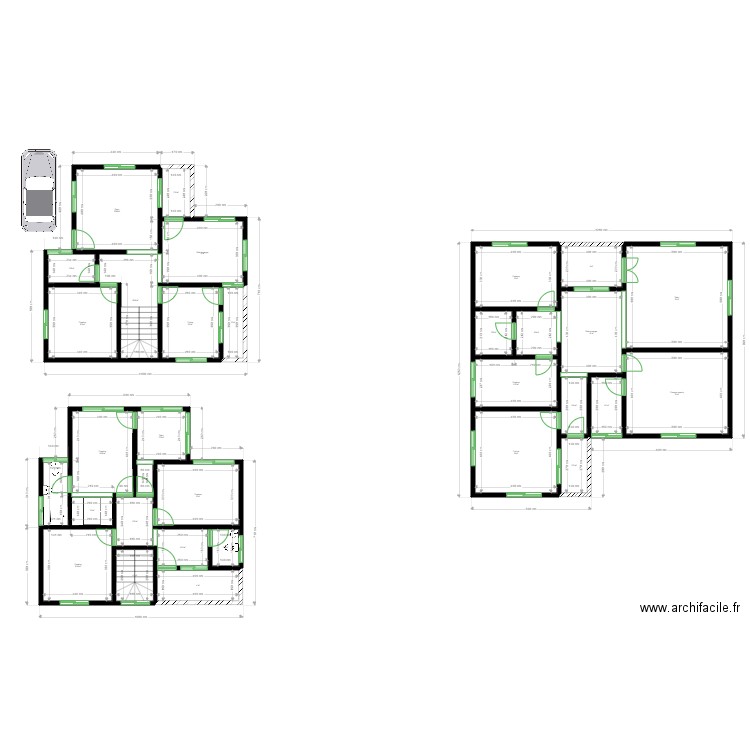 petite maison 100m2 . Plan de 0 pièce et 0 m2