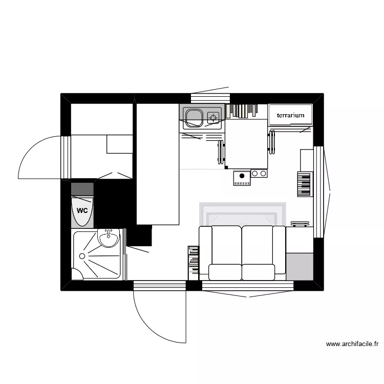 Tiny House 4x3. Plan de Tiny House 4x3. Plan de