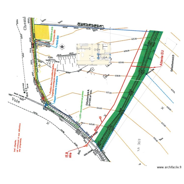 projet 4 janvier2022 top terrain st victor. Plan de 11 pièces et 150 m2