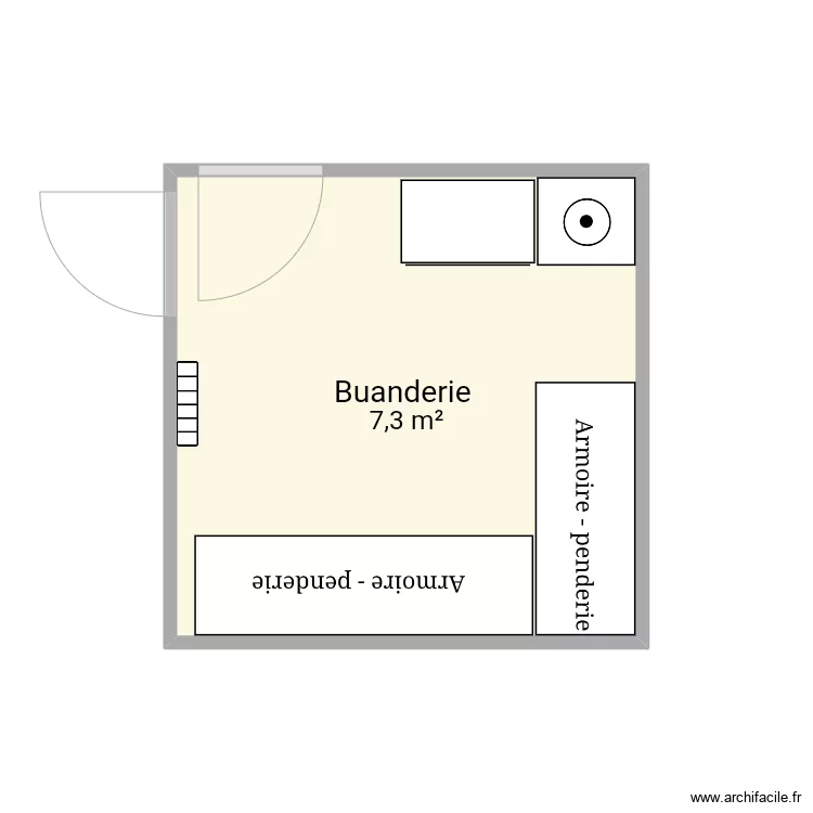 Buanderie yann . Plan de 