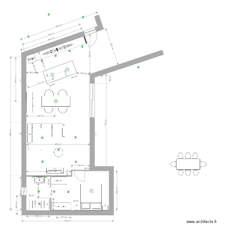 plan guillaume chambre 1 e. Plan de 0 pièce et 0 m2