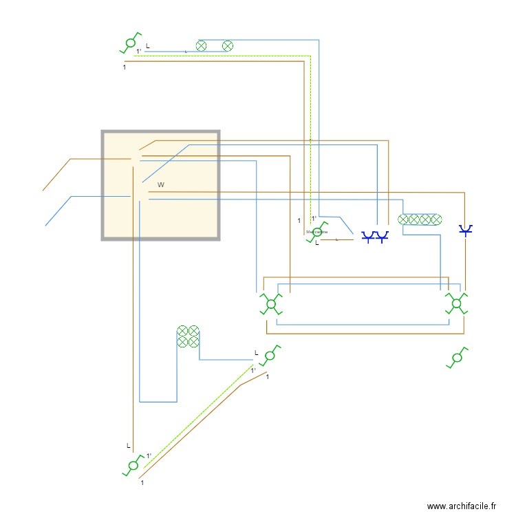 Passage cables. Plan de 0 pièce et 0 m2