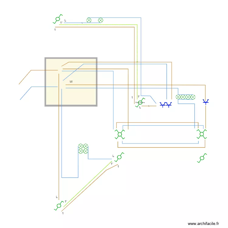 Passage cables. Plan de Passage cables. Plan de