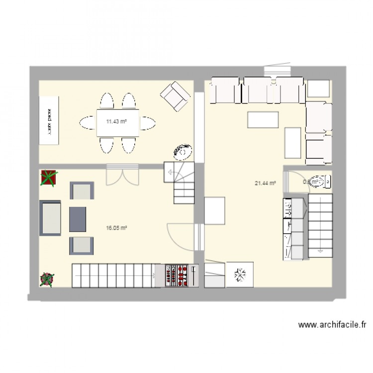 1ermicanosaménagéDIMENSIONSavec pièces et wcdv. Plan de 0 pièce et 0 m2